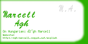 marcell agh business card